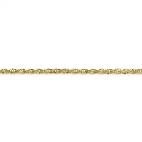 Chain in double mesh of oval shape in flash gold, mesh measuring 1.6mm x 1m