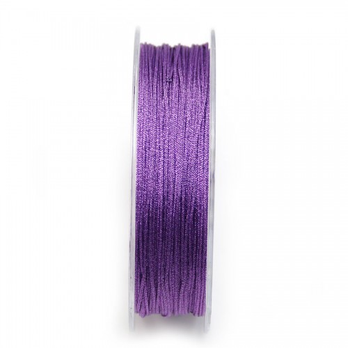 Violet and glitter polyester thread, 0.8mm x 29m
