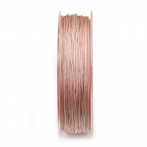 Thread on polyester, in powdery pink color, 0.8mm x 30m