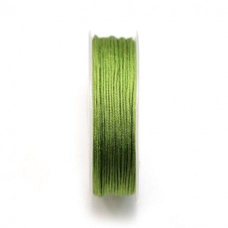 Fil polyester vert mousse irisé x 15m