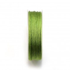 Fil polyester irisé vert mousse 1.5mm x 15m