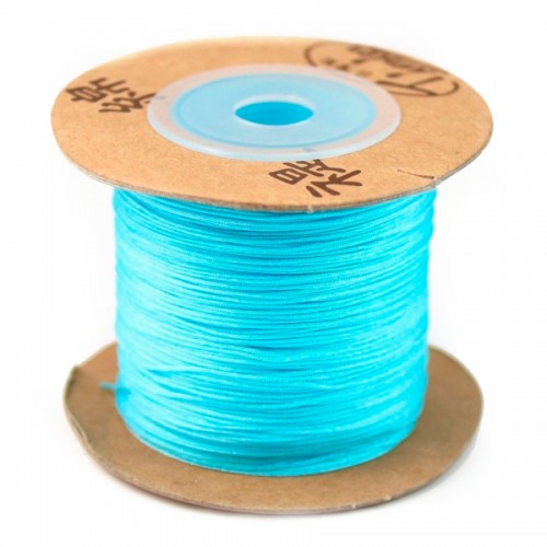 Turquoise bleu thread polyester 0.5mm x 180 m