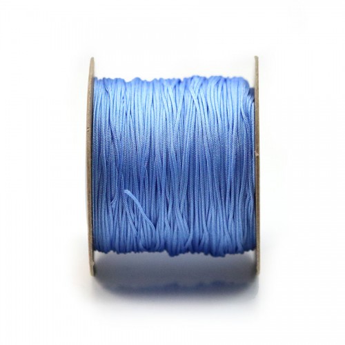 Fio de poliéster, cor azul claro, tamanho 0,8mm x 100m