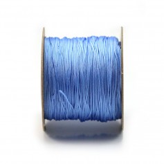 Polyester thread, in sky blue color, in size of 0.8mm x 5m