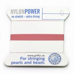 Nylon-Powergarn mit Nadel inklusive, dunkelrosa x 2m