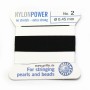 Nylon power wire with needle included, in black color x 2m