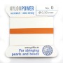 Fil power nylon avec aiguille inclus, de couleur cornaline x 2m