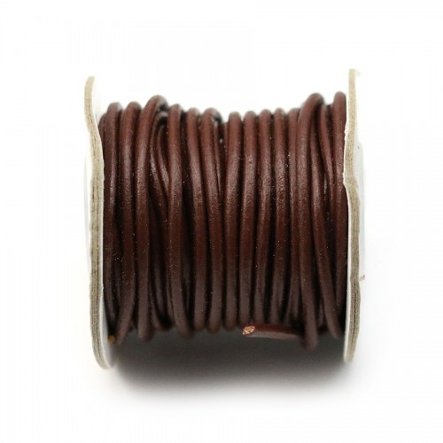 Fil leather chocolate 2.5mm X 1m