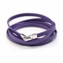 Synthetic leather, in flat shape, in iridescent violet color, 5mm x 90cm