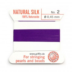 Silk thread 0.45mm amethyst x 2m