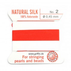 Silk thread 0.45mm coral x 2m