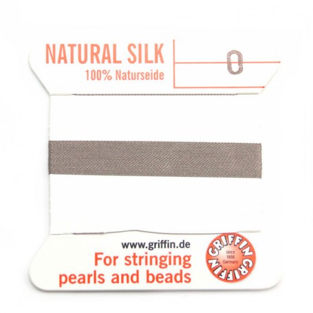 Silk bead cord 0.3mm gray x 2m