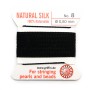 Silk bead cord 0.8mm black x 2m