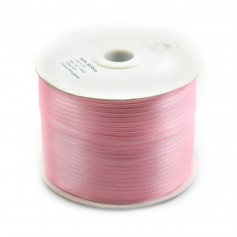 Doppelseitiges Polyestergarn Satin rosa 3 mm x 450m