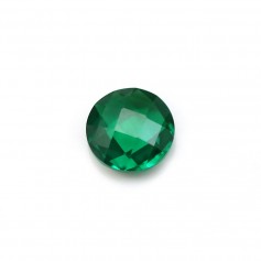 Synthetic corundum round shape, green, 8mm x 1pc 