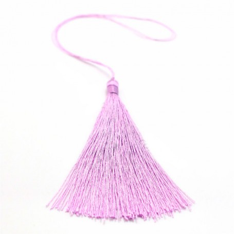 Imitation silk lilac purple pompon 80mm x 1pc