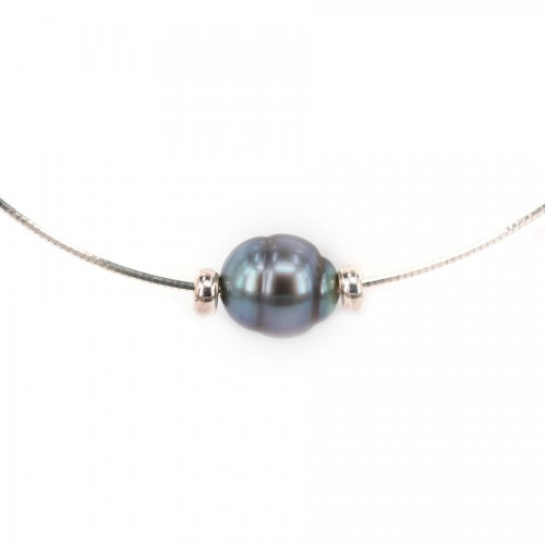 Necklace tahiti pearl straling silver 925 40cm x 1pc