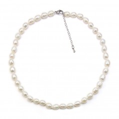 Simple Freshwater Pearl Necklace White
