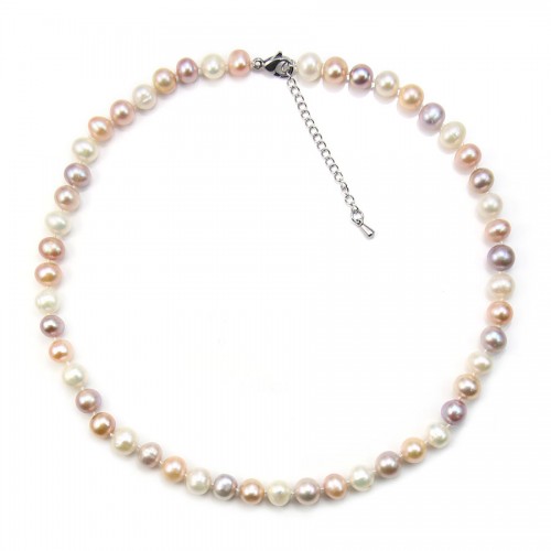 White Freshwater Pearl Necklace 11-12mm