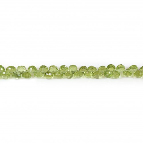 Peridot, faceted cone shape 4.5x5mm x 22cm