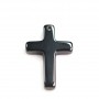 Onyx noir, croix, 20x30mm x 40cm