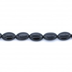 Agate Noire ovale 8x12mm x 4pcs