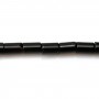 Onyx noir, tube, 2.5x4mm x 40cm