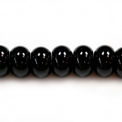 Agate noire rondelle 5x8mm x 10 pcs