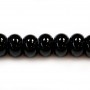 Black Agate Rondelle 5x8mm x40cm