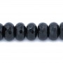 Onyx noir, rondelle facette, 6x10mm x 40cm