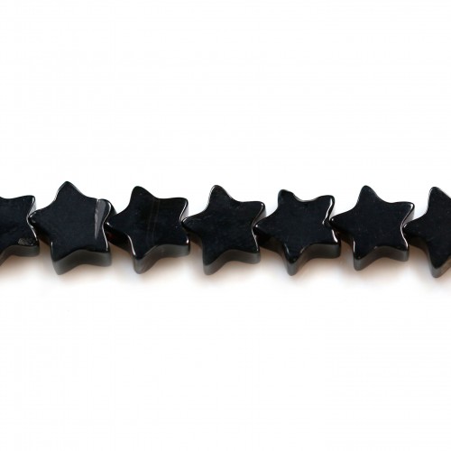 Agata nera a forma di stella 6 mm x 8 pezzi