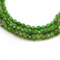 Diopside roundel faceted 1.7mm x 40cm