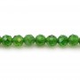 Tsavorite green, in the shape of a faceted round 3.5-4mm x 39cm