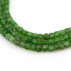 Diopside Faceted Cube 2mm X 40cm