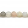 Moon Stones in round faceted flat shape, 6mm x 39cm