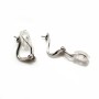 925 silver & zirconium charm, in shaped of "yes", 9.5 * 10.5mm x 1pc