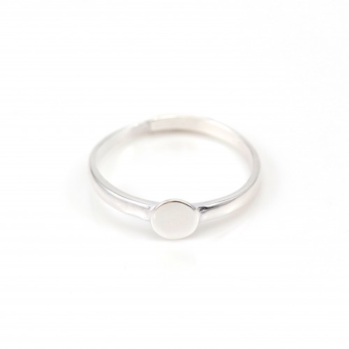Ring verstellbare Halterung 6mm 925 Silber x 1Stk