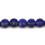 lapis lazuli redondo faceta plana 6mm x 5pcs