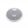 925 sterling silver round medal charm to engrave 12mm x 1pc 