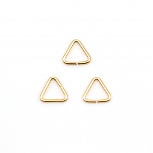 Anillos triangulares abiertos de oro 0.64x5mm x 10pcs