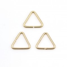 Anéis triangulares abertos preenchidos a ouro 0,76x7,6mm x 4pcs