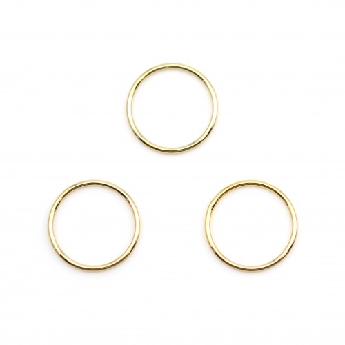 Anéis Soldados com enchimento a ouro 1.0x15mm x 1pc