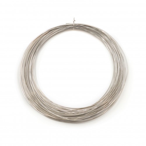 Rhodium 925 sterling silver wire 0.8mm x 1m