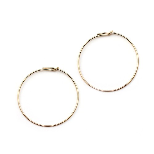 14k gold filled hoop earrings to decorate 0.7x45mm x 2pcs