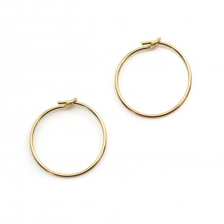 14k gold filled hoop earrings to decorate 15x0.7mm x 2pcs