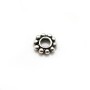 925 silver flower spacer bead 5x1.5mm x 4pcs