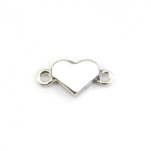 925 sterling silver spacer heart 5x10mm x 2pcs