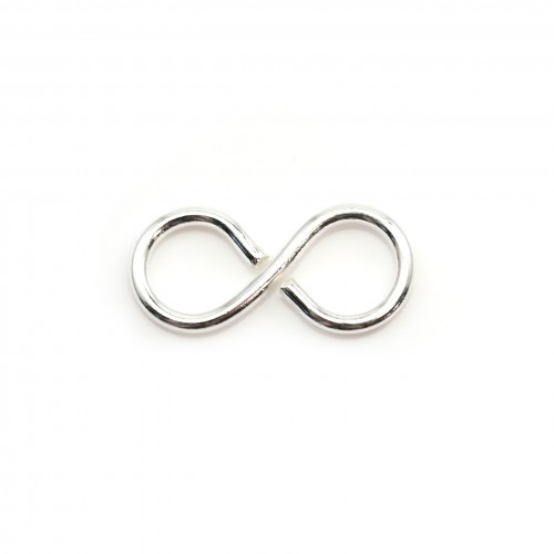Spacer sterling silver 925 infinity open 6x13.5mm x 2pcs