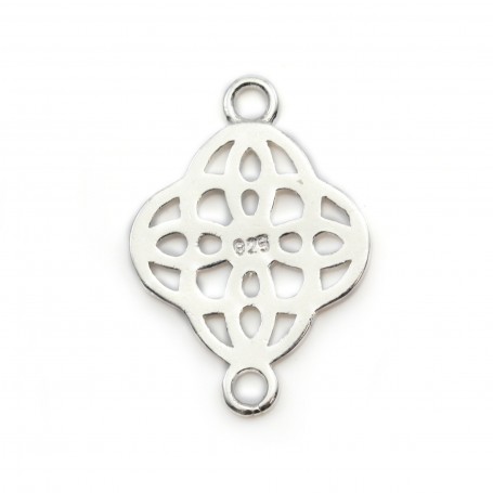Spacer flower ,sterling silver 925, 12x17mm x 1pcs