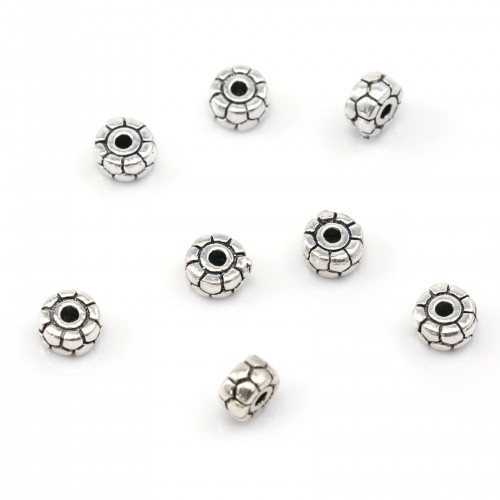 925 sterling silver spacer shaped flower 5.0mm x5pcs